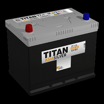 Аккумулятор Titan AsiaSilver 6CT-77 Ач прям. пол. (D26) 