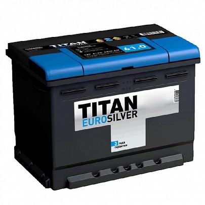 Аккумулятор Titan EuroSilver 6CT-61 Ач прям. пол. (L2)