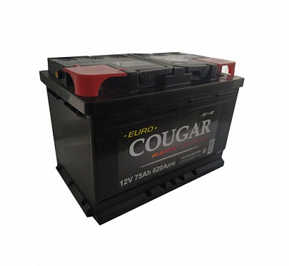 Аккумулятор COUGAR Energy 6СТ-75 Ач прям.пол.(L3)