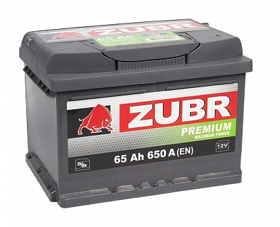 Аккумулятор ZUBR Premium 6СТ-65 Ач прям. пол. низ. (LB2)