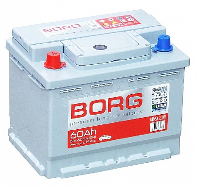 Аккумулятор BORG PREMIUM 6СТ-60 прям.пол (L2)