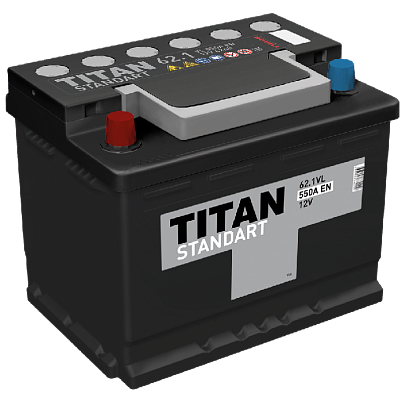 Аккумулятор Titan Standart 6CT-62 Ач прям. пол. (L2)