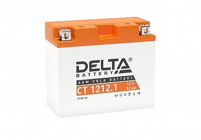 Аккумулятор Мото Delta CT 1212.1, 12 Ач прям. пол. 12В 