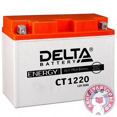 Аккумулятор Мото Delta CT 1220, 20 Ач обр. пол. 12В (Y50-N18L-A3, YTX24HL-BS, YTX24HL)