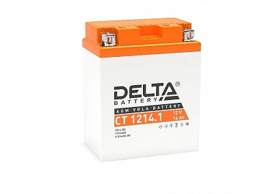 Аккумулятор Мото Delta CT 1214.1, 14 Ач прям. пол. 12В 