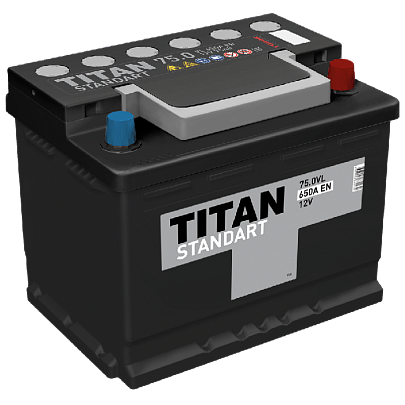 Аккумулятор Titan Standart 6СТ-75 Ач обр. пол. (L3)