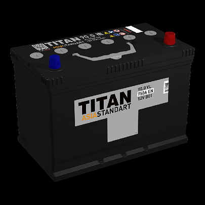 Аккумулятор Titan AsiaStandart 6CT-90 Ач обр. пол. (D31)