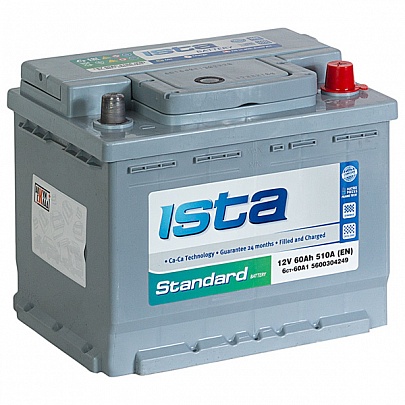 Аккумулятор ISTA Standart 6СТ-60 Ач обрат.пол.(L2)