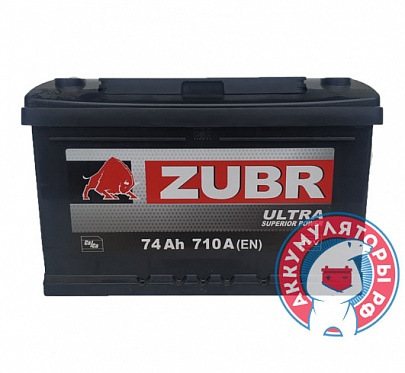 Аккумулятор ZUBR Ultra 6СТ-74 Ач обр. пол. (LB3)