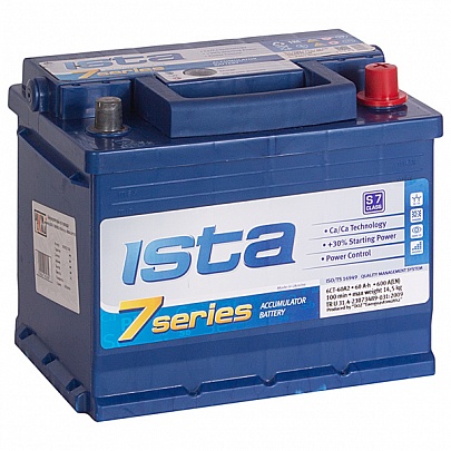 Аккумулятор ISTA 7 Series 6СТ-60 Ач обрат.пол.(L2)