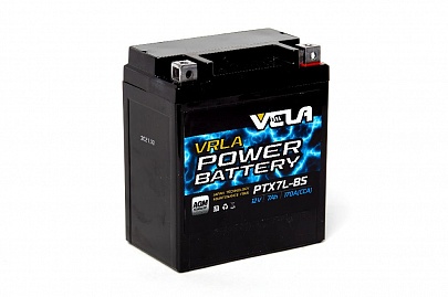Аккумулятор Мото VELA TX7L-BS, 7 Ач обрат. пол.( VL12.7.1)