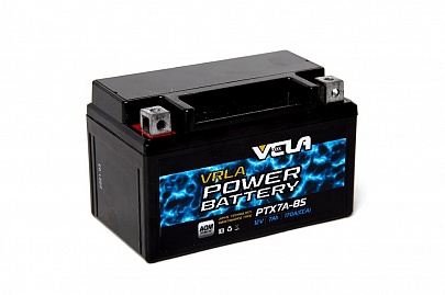Аккумулятор Мото VELA TX7A-BS, 7 Ач прям. пол.( VL12.7)