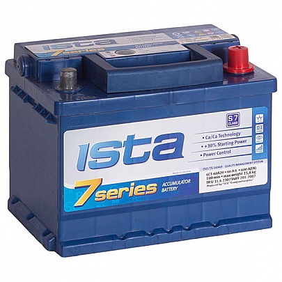 Аккумулятор ISTA 7 Series 6СТ-60 Ач обрат.пол.низк.(LB2)