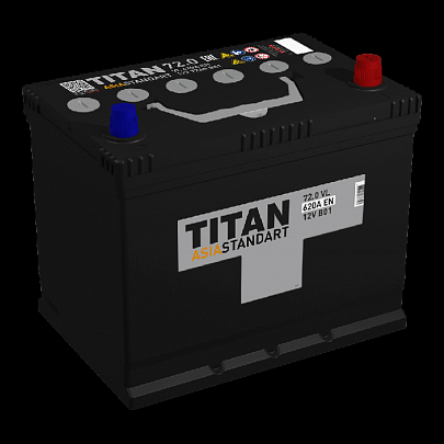 Аккумулятор Titan AsiaStandart 6CT-72 Ач обр. пол. (D26L)