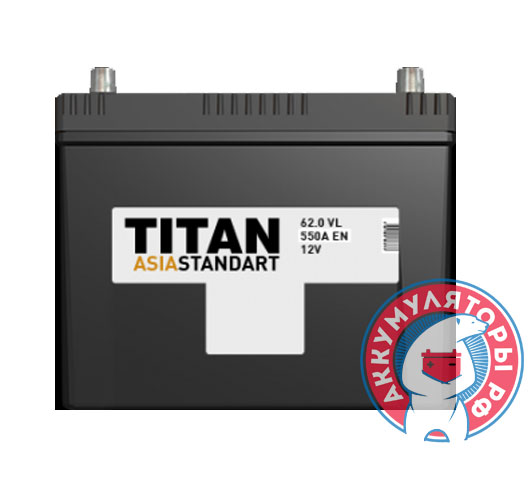 Аккумулятор Titan EFB Asia 6CT-80 Ач обр. пол. (D26)